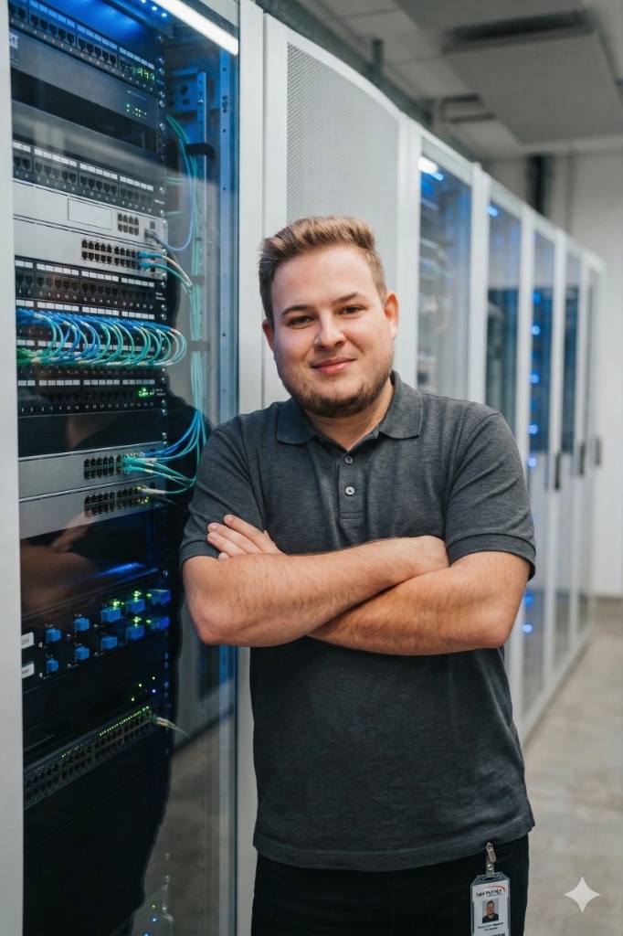 Kevin in einem Serverraum